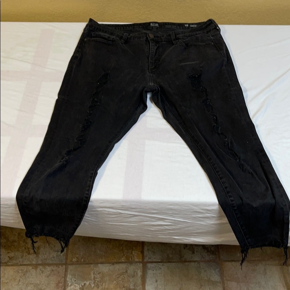 Ana distressed black jeans size 16